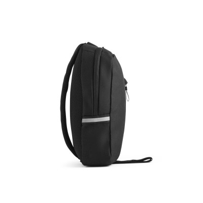 DELFOS. 300D recycled polyester and 600D recycled polyester single strap backpack, with 210D recycled polyester lining
